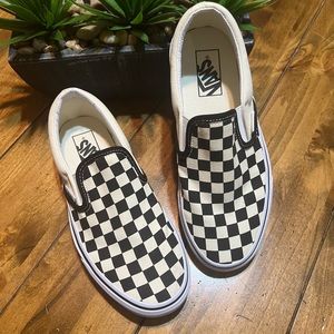 Vans Classic Slip-On Checkerboard Black and White